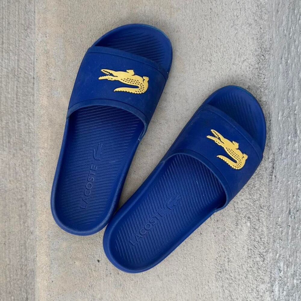 Lacoste Blue Slides